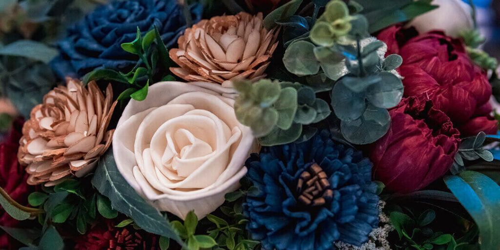 wooden flowers